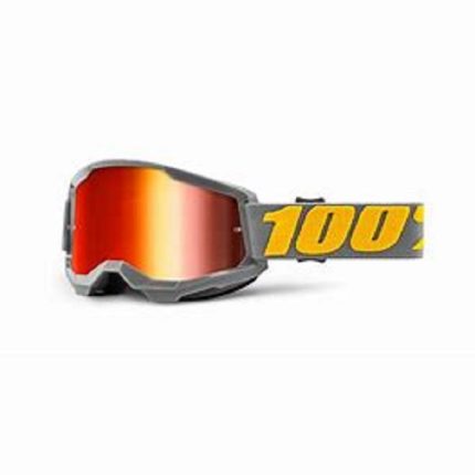 Antiparras 100% Strata 2 Goggle Orange / Gold Mirror Lens